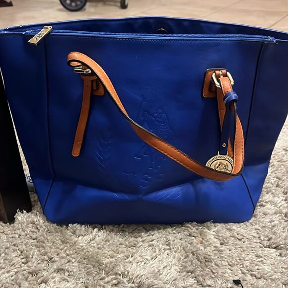 🎉 US Polo Assn royal blue tote bag! Retail $180 - Picture 6 of 11
